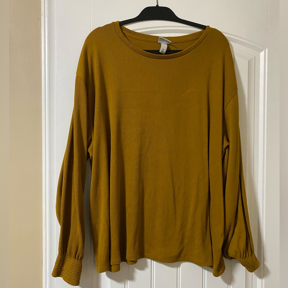 Ava and Viv Ling Sleeve Yellow/Mustard Shirt